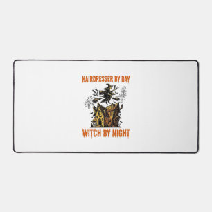 Hairdresser Witch Halloween Vintage Salon Shirt_1 Desk Mat