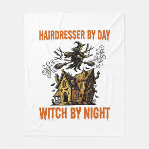 Hairdresser Witch Halloween Vintage Salon Shirt_1 Fleece Blanket