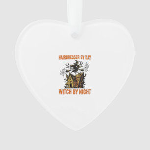 Hairdresser Witch Halloween Vintage Salon Shirt_1 Ornament