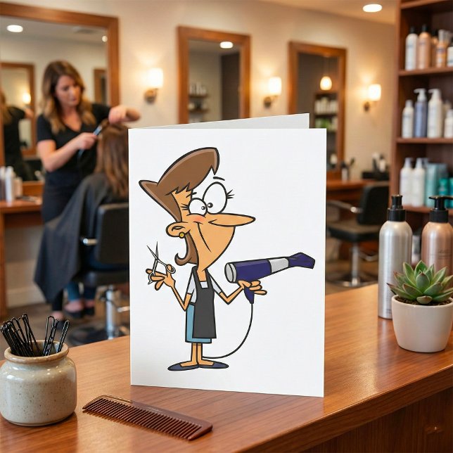 Hairdresser With Scissors Card (Creator Uploaded)