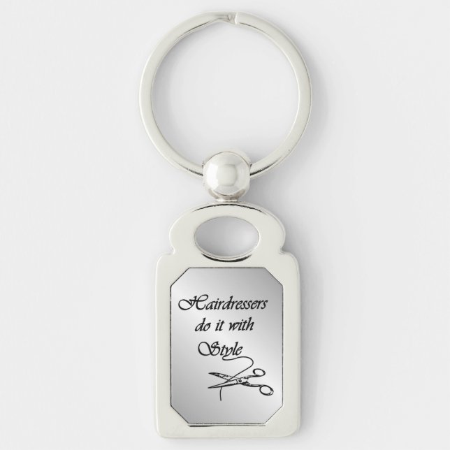 Hairdressers Do It With Style Key Ring (Front)