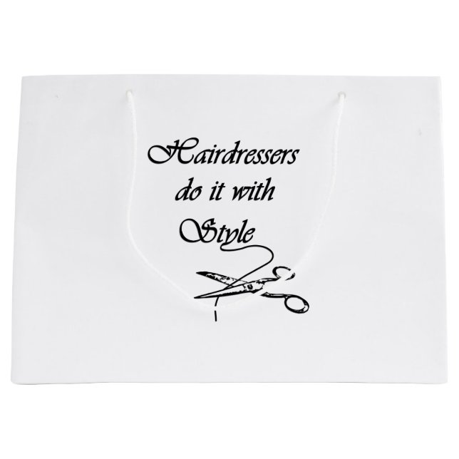 Hairdressers Do It With Style Large Gift Bag (Front)