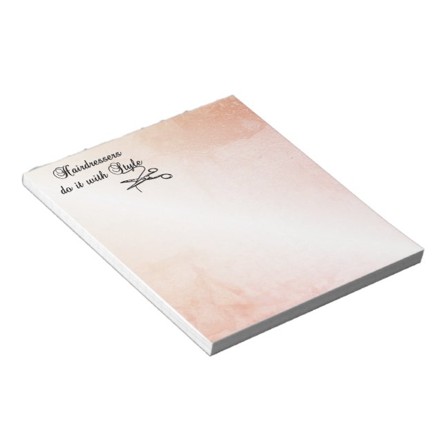 Hairdressers Do It With Style  Notepad (Angled)