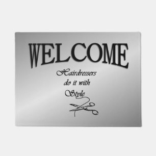 Hairdressers Do It With Style Welcome Doormat