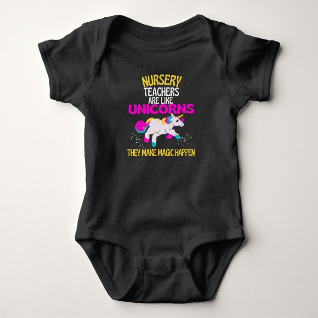 Hairdressers Unicorn , Magical Unicorn Hairdresser Baby Bodysuit (Front)