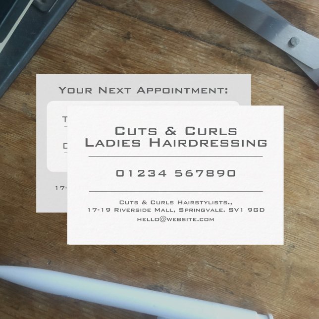 Hairdressing or Hairdressers Appointment Card (Creator Uploaded)