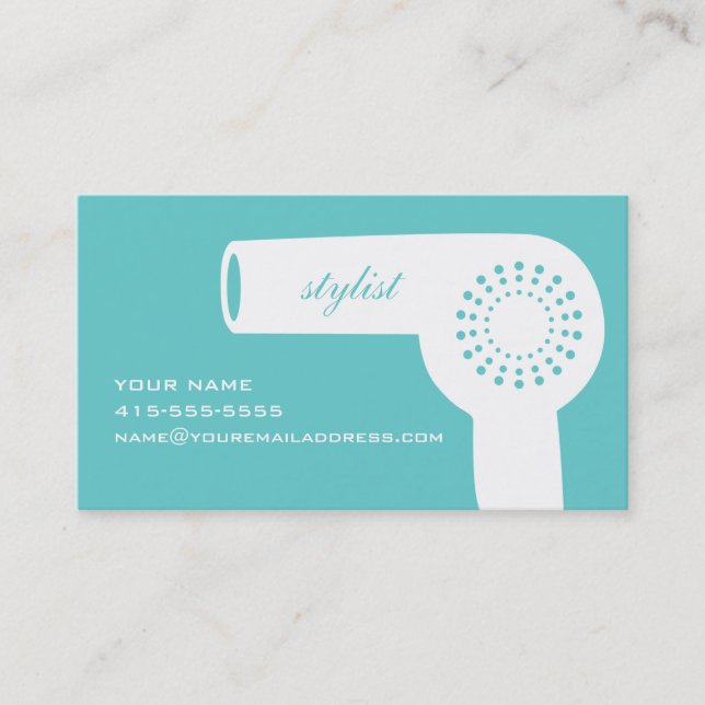 Hairdryer Stylist Card (Front)