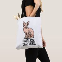 Hairless Careless Sphynx Cat Attitude Art