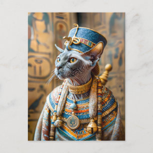 Hairless Cat Pharaoh with Crown Postcard