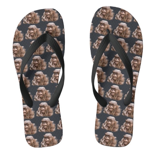 Hairless Chimp Hoodie Socks Jandals (Footbed)