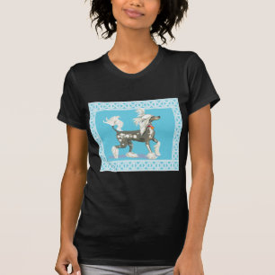 Hairless Chinese Crested Dog Prancing T-Shirt