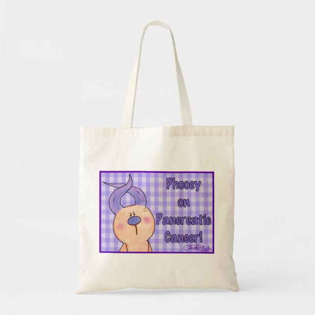 Hairless Hare Phooey on Pancreatic Cancer Tote Bag (Front)