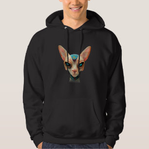 Hairless Sphynx Cat Alien UFO Portrait 2 Hoodie