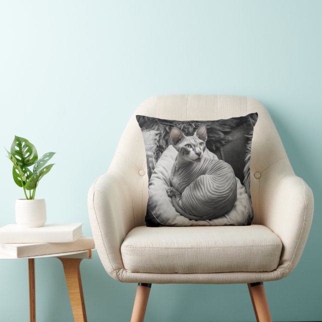 Hairless Sphynx Cat Cushion (Chair)