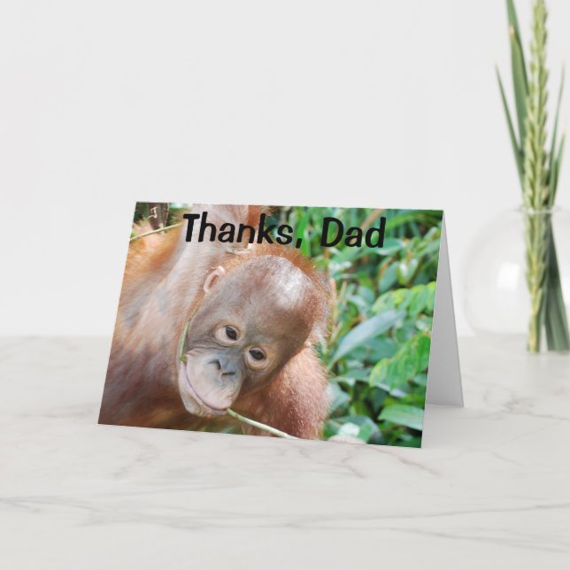 Hairline and Baldness Humour For Father From Son Thank You Card (Front)