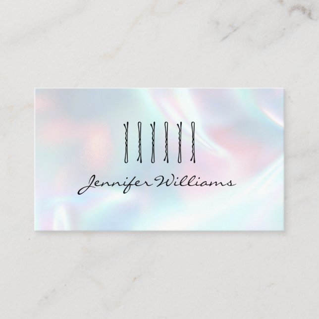 Hairpins Hair Stylist Hair Salon Hairdresser Qr Business Card (Front)