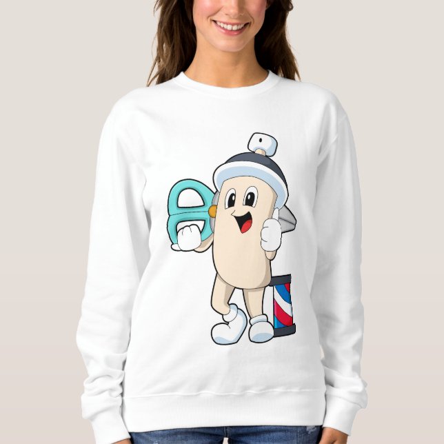 Hairspray as Hairdresser with Scissors Sweatshirt (Front)