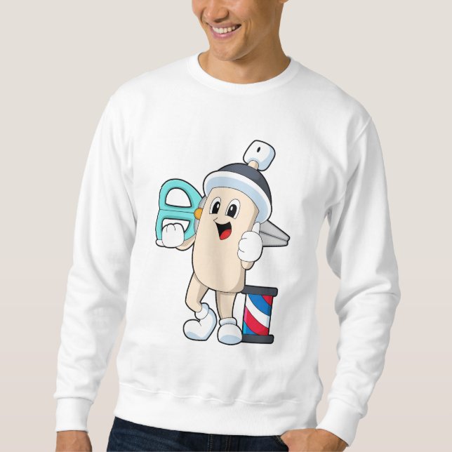 Hairspray as Hairdresser with Scissors Sweatshirt (Front)