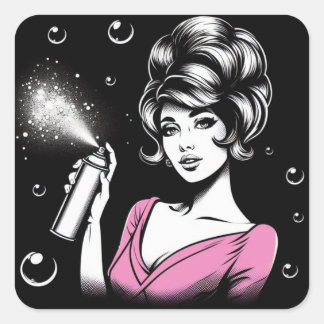 Hairspray Queen Square Sticker