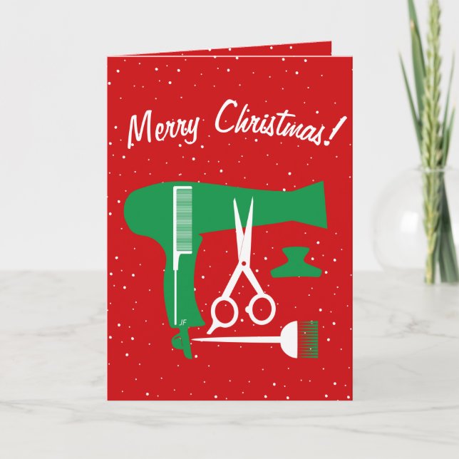 Hairstyles tools holiday card (Front)