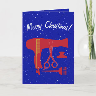 Hairstyles tools holiday card