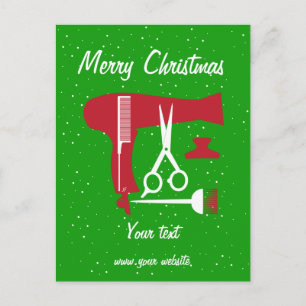 Hairstyles tools holiday postcard