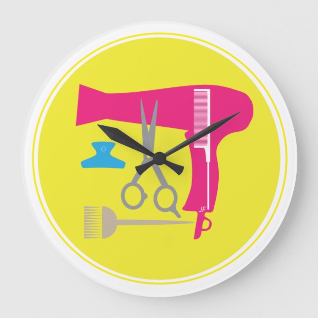 Hairstyles tools large clock (Front)
