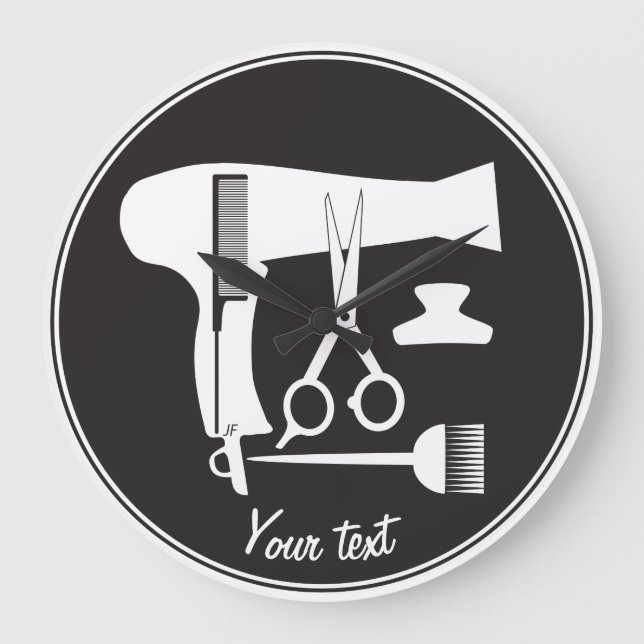 Hairstyles tools large clock (Front)