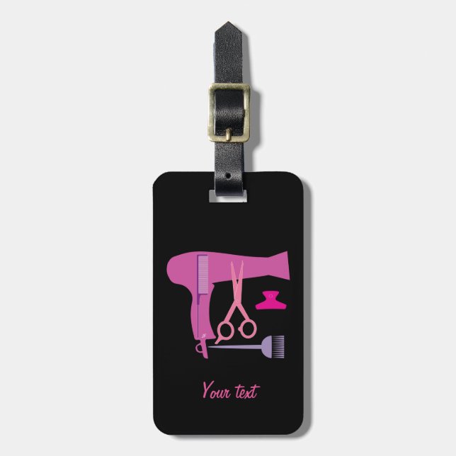Hairstyles tools luggage tag (Front Vertical)