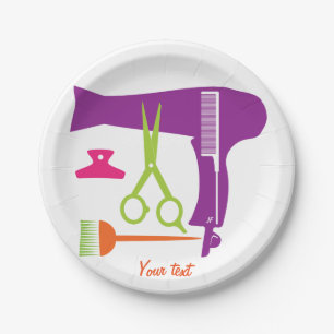Hairstyles tools paper plate