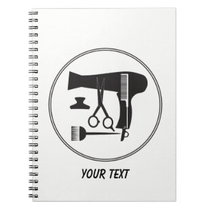 Hairstyles tools spiral notebook