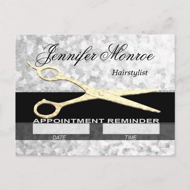 Hairstylist Appointment Reminder Postcard (Front)
