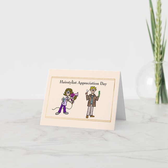 Hairstylist Appreciation Day Card  Male & Female   (Front)