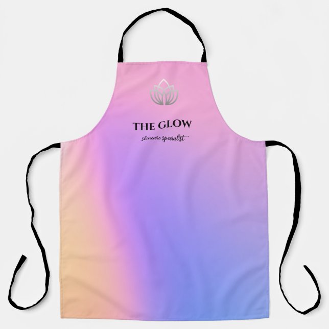 Hairstylist Aprons Trendy Pink Holographic Salon (Front)