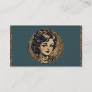 Hairstylist Beauty Parlour Cosmetics Salon Vintage Business Card