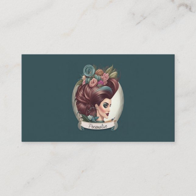 Hairstylist Beauty Parlour Salon Cosmetics Shop Business Card (Front)