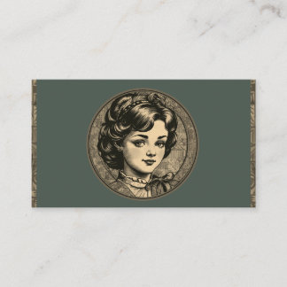 Hairstylist Beauty Parlour Salon Cosmetics Vintage Business Card