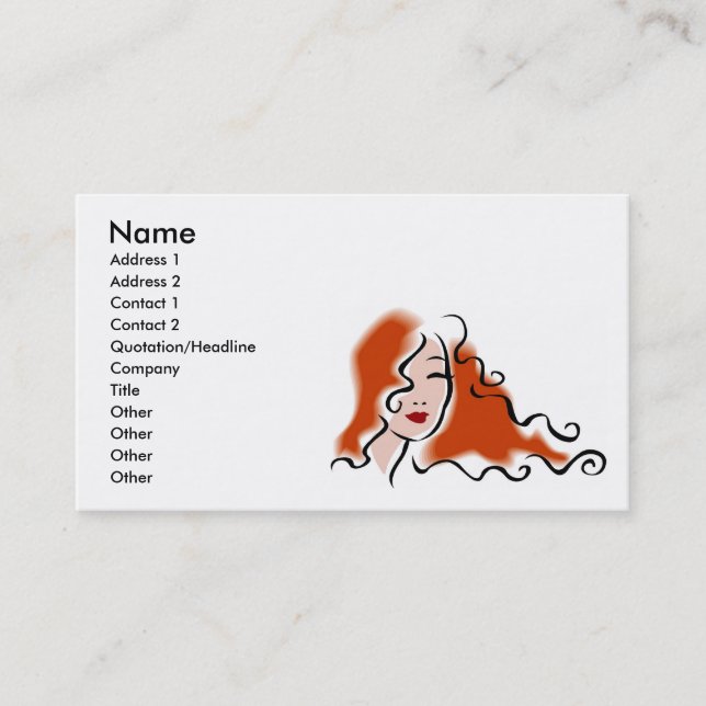 Hairstylist Business Cards (Front)