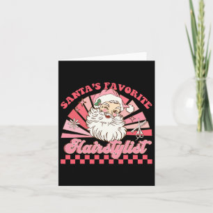 Hairstylist Christmas Santa Claus Vintage Xmas Hai Card
