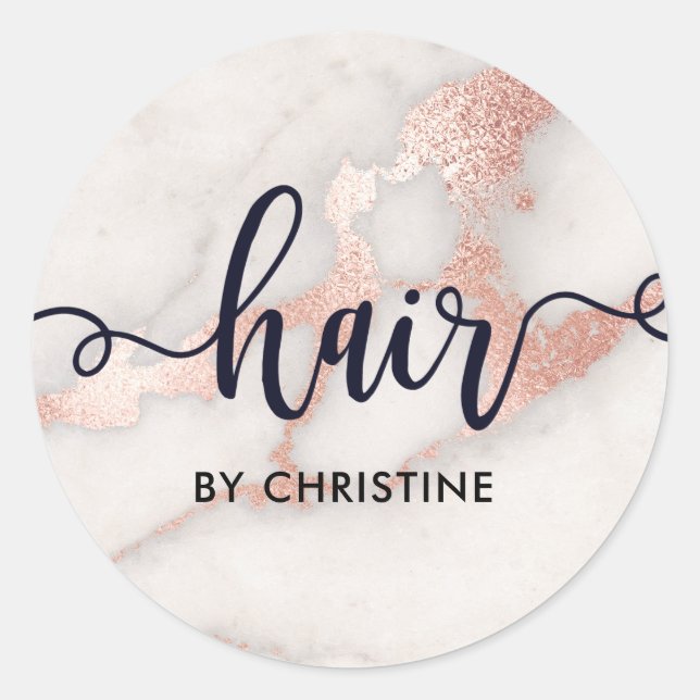 hairstylist classic round sticker (Front)