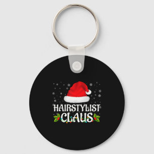 Hairstylist Claus Christmas Lights Pajama Family M Key Ring