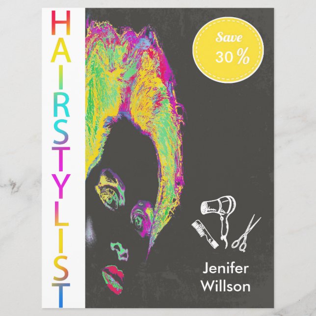 Hairstylist Discount Offer Flyer (Front)