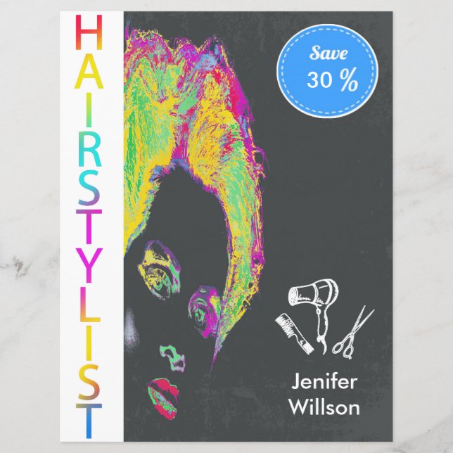 Hairstylist Discount Offer Flyer (Front)