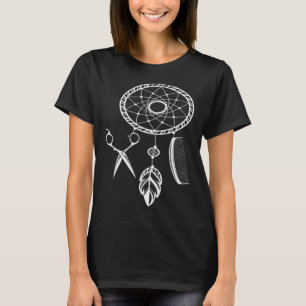 Hairstylist Dreamcatcher Comb Scissors Hair Cutter T-Shirt