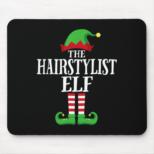 Hairstylist Elf Matching Family Group Christmas Pa Mouse Pad (Front)