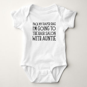 Hairstylist Funny Auntie Baby Hairdresser Saying Bodysuit