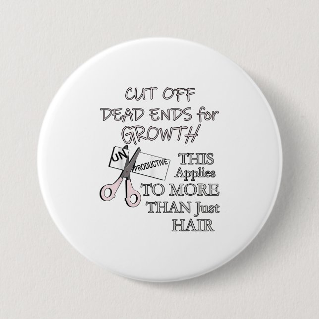 Hairstylist Gifts Hairdresser Funny Barber Quote 7.5 Cm Round Badge (Front)