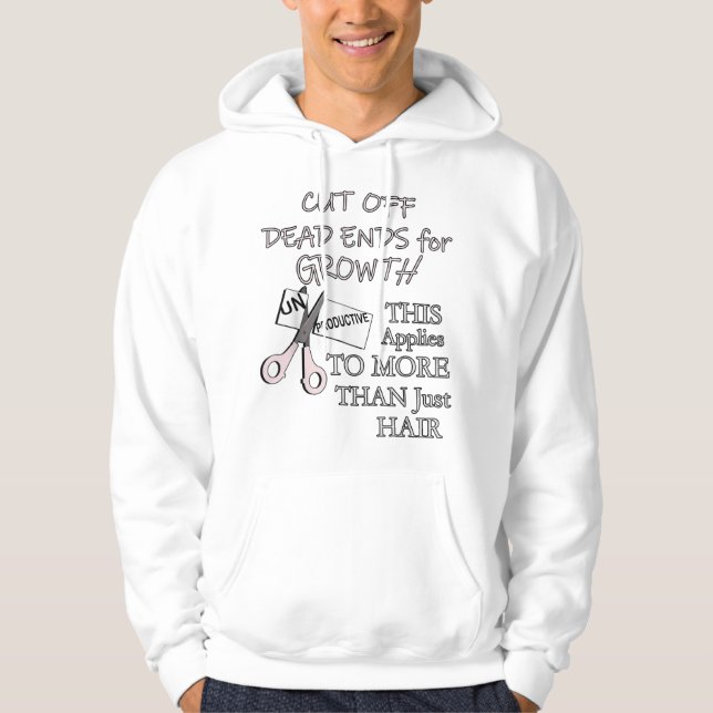 Hairstylist Gifts Hairdresser Funny Barber Quote Hoodie (Front)