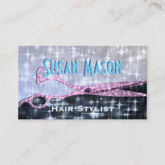 Hairstylist Glitter Glam Appointment Card