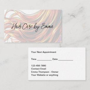 Hairstylist Hair Care Appointment Cards